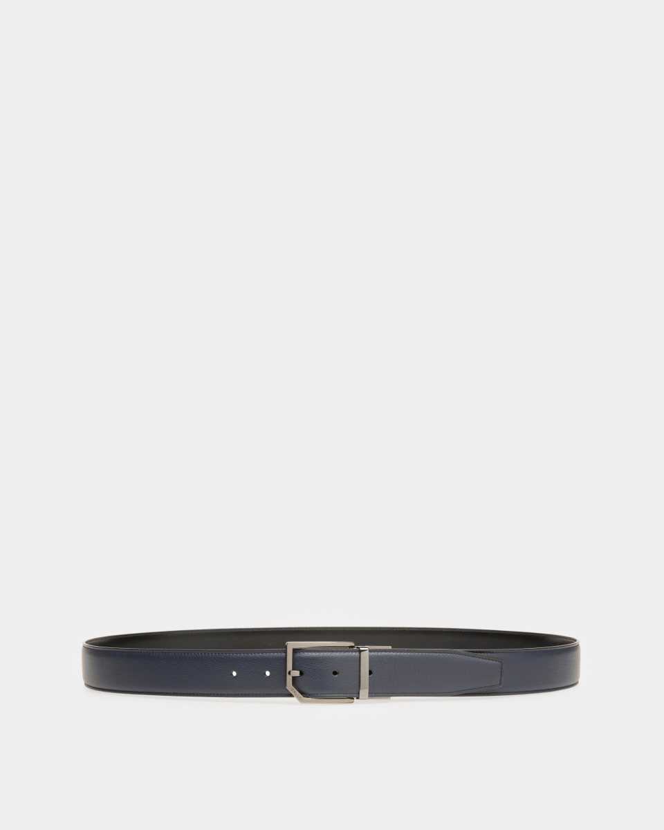 Bally Charlton Leather 35mm Belt Blue | EIVUP6924