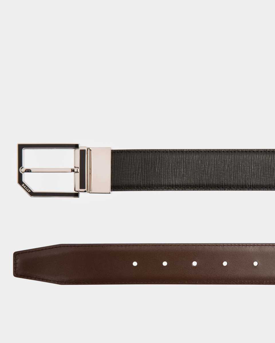 Bally Charlton Leather Adjustable & Reversible 35mm Belt Black | DALKZ2647