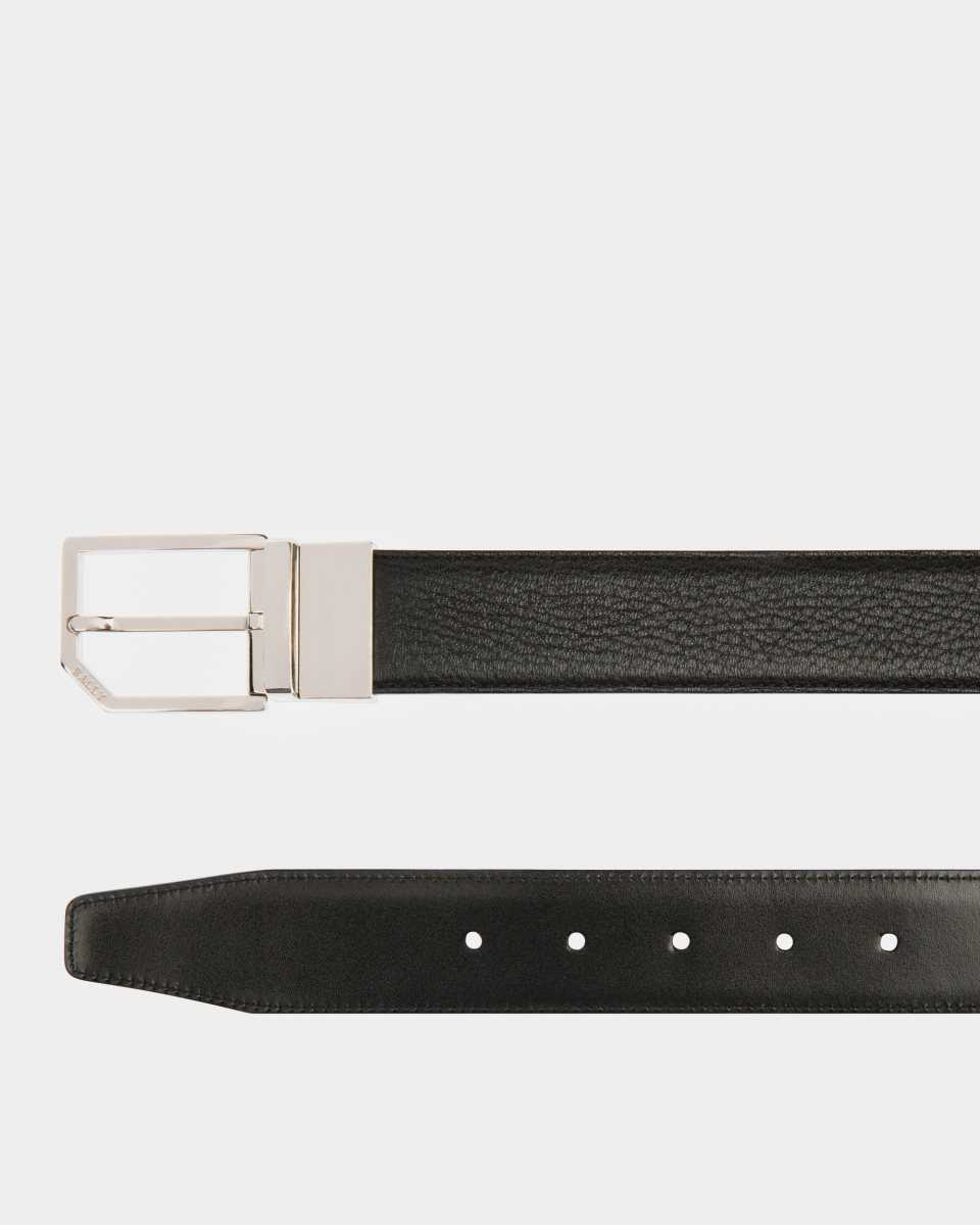 Bally Charlton Leather Adjustable & Reversible 35mm Belt Black | TQDOX0674