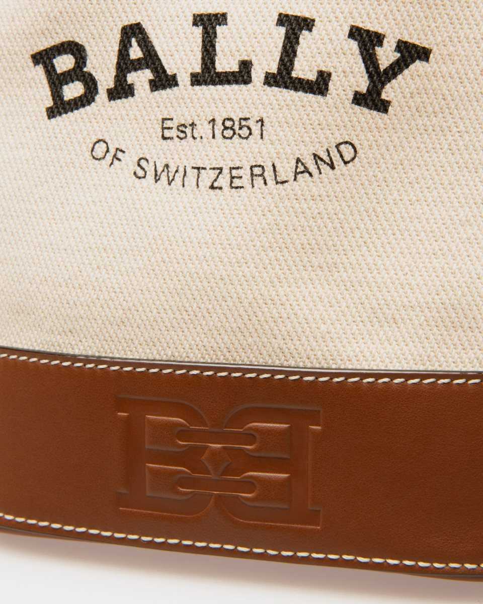 Bally Cleoh Fabric Bucket Bag Brown | BULHI9140