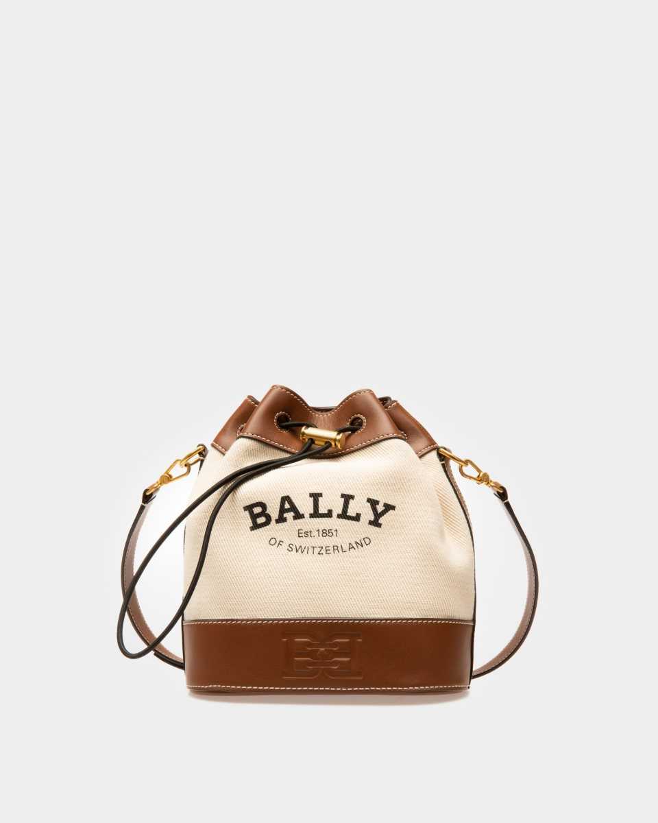 Bally Cleoh Fabric Bucket Bag Brown | BULHI9140