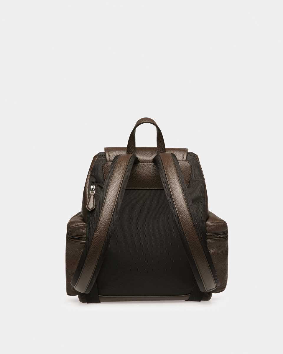 Bally Cliford Leather Backpack Brown | HUCNG9016