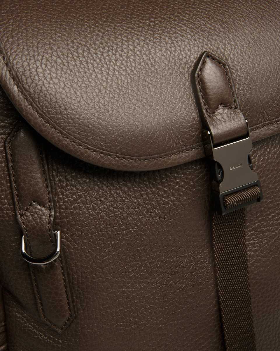 Bally Cliford Leather Backpack Brown | HUCNG9016