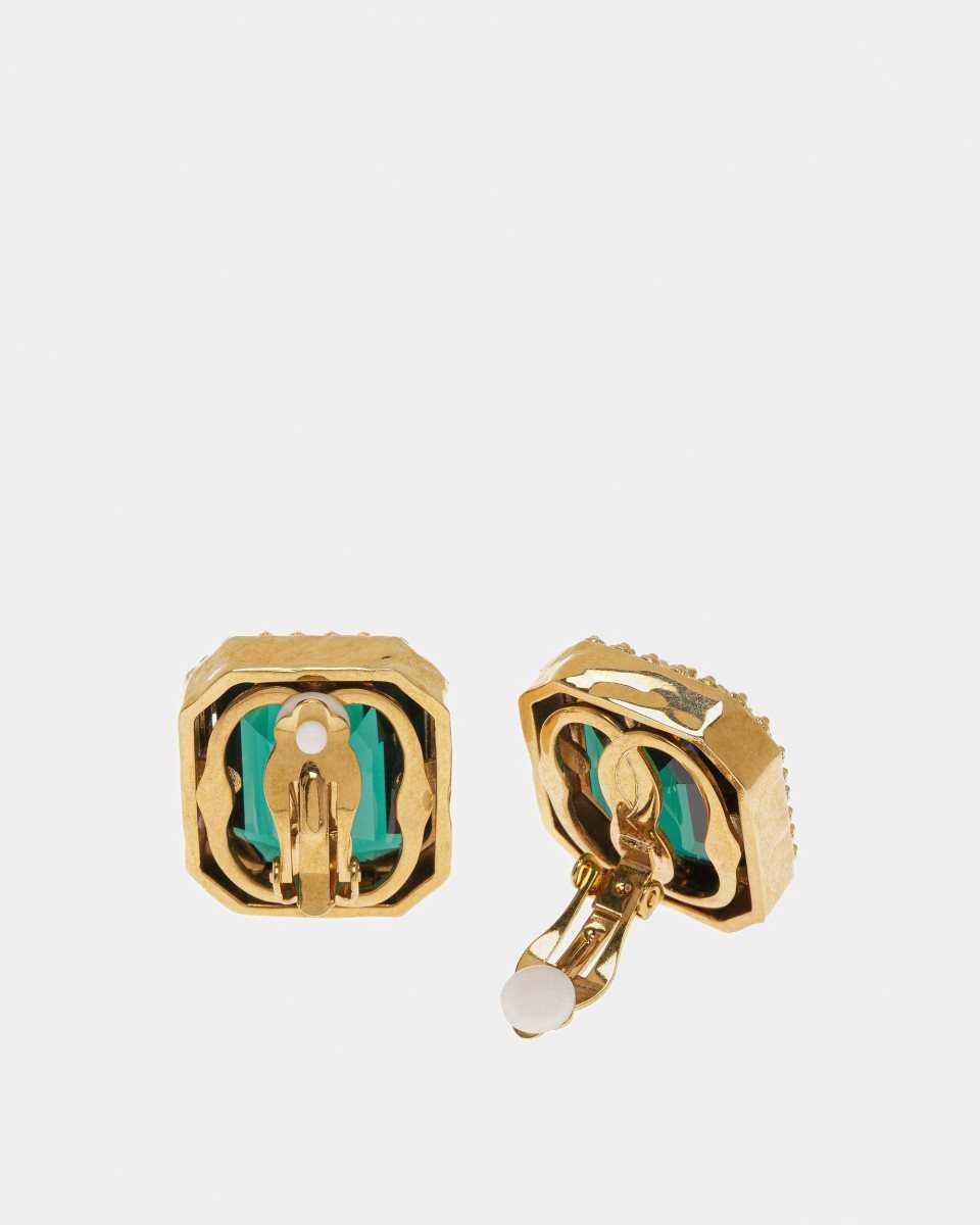 Bally Clip Earrings Green | RCINM0473