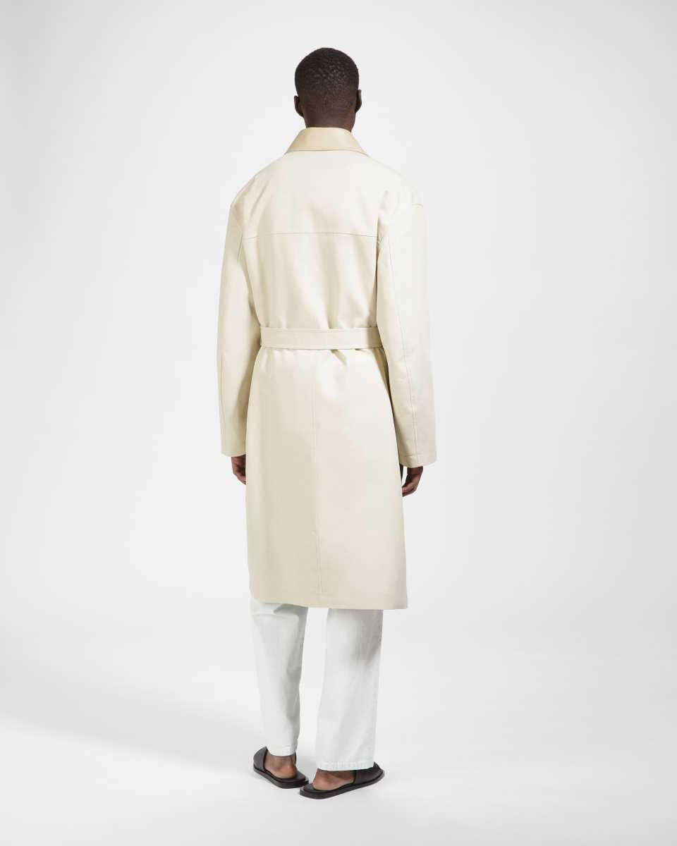 Bally Cotton Belted Coat Beige | UBNZH1840