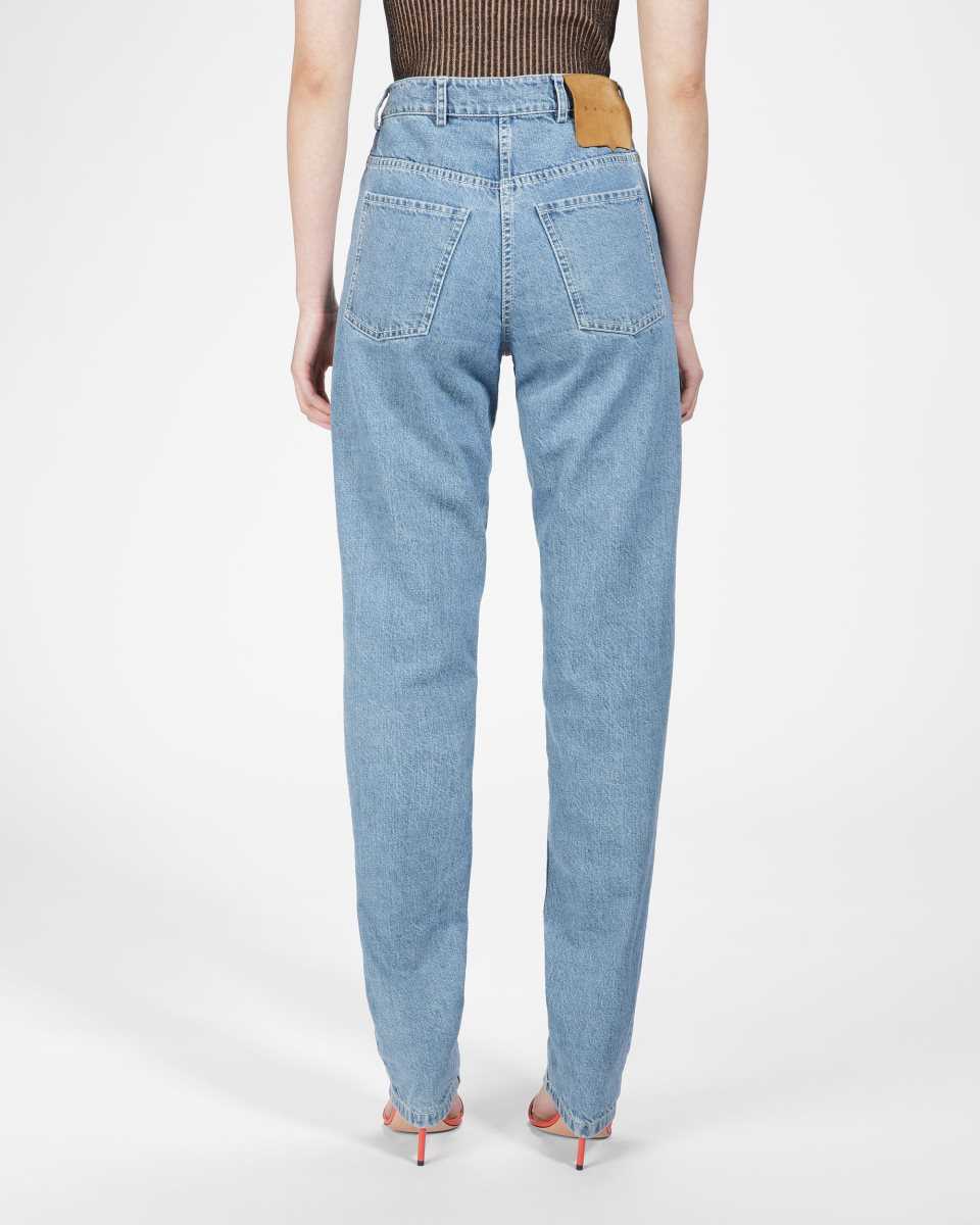 Bally Cotton Denim Trousers Blue | NLWDO7985