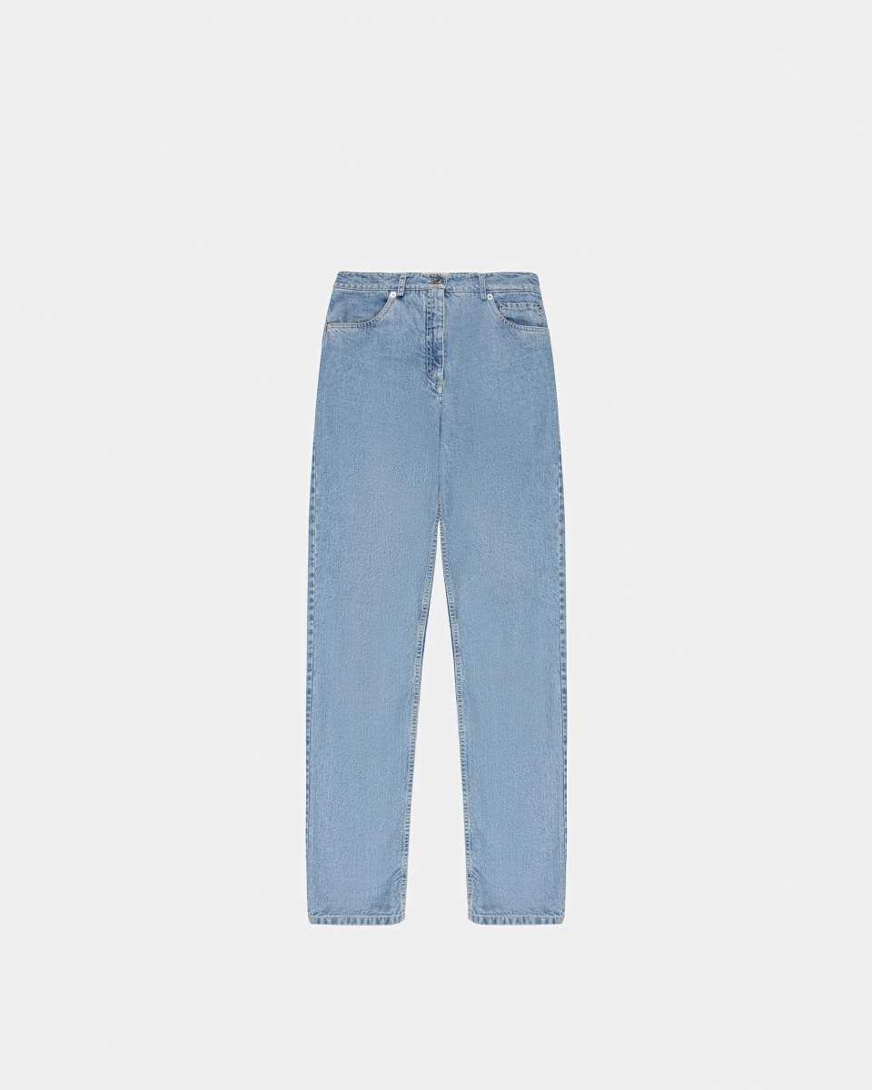 Bally Cotton Denim Trousers Blue | NLWDO7985