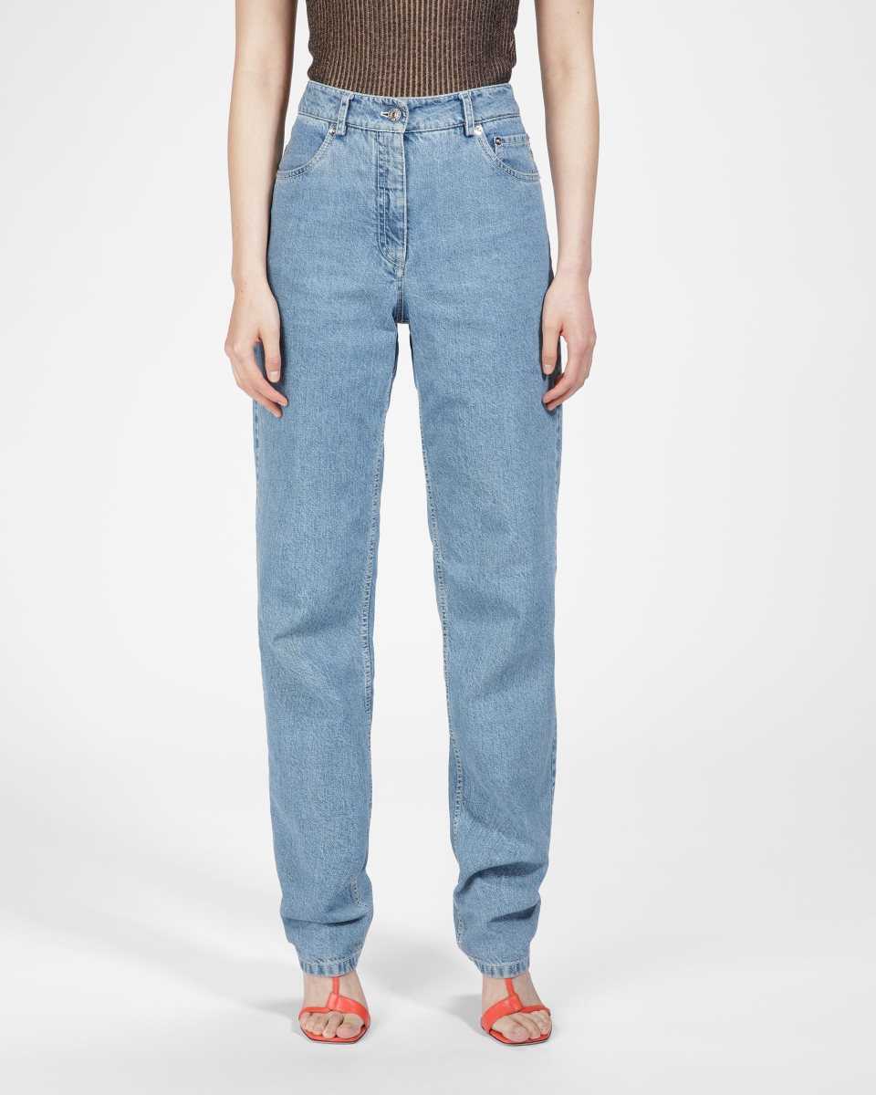 Bally Cotton Denim Trousers Blue | NLWDO7985