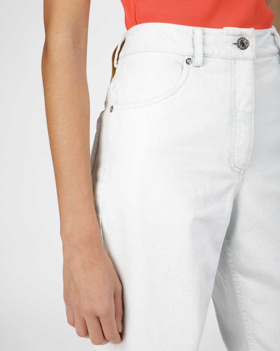 Bally Cotton Denim Trousers White | JTOBL9765