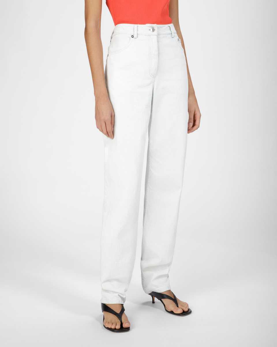 Bally Cotton Denim Trousers White | JTOBL9765