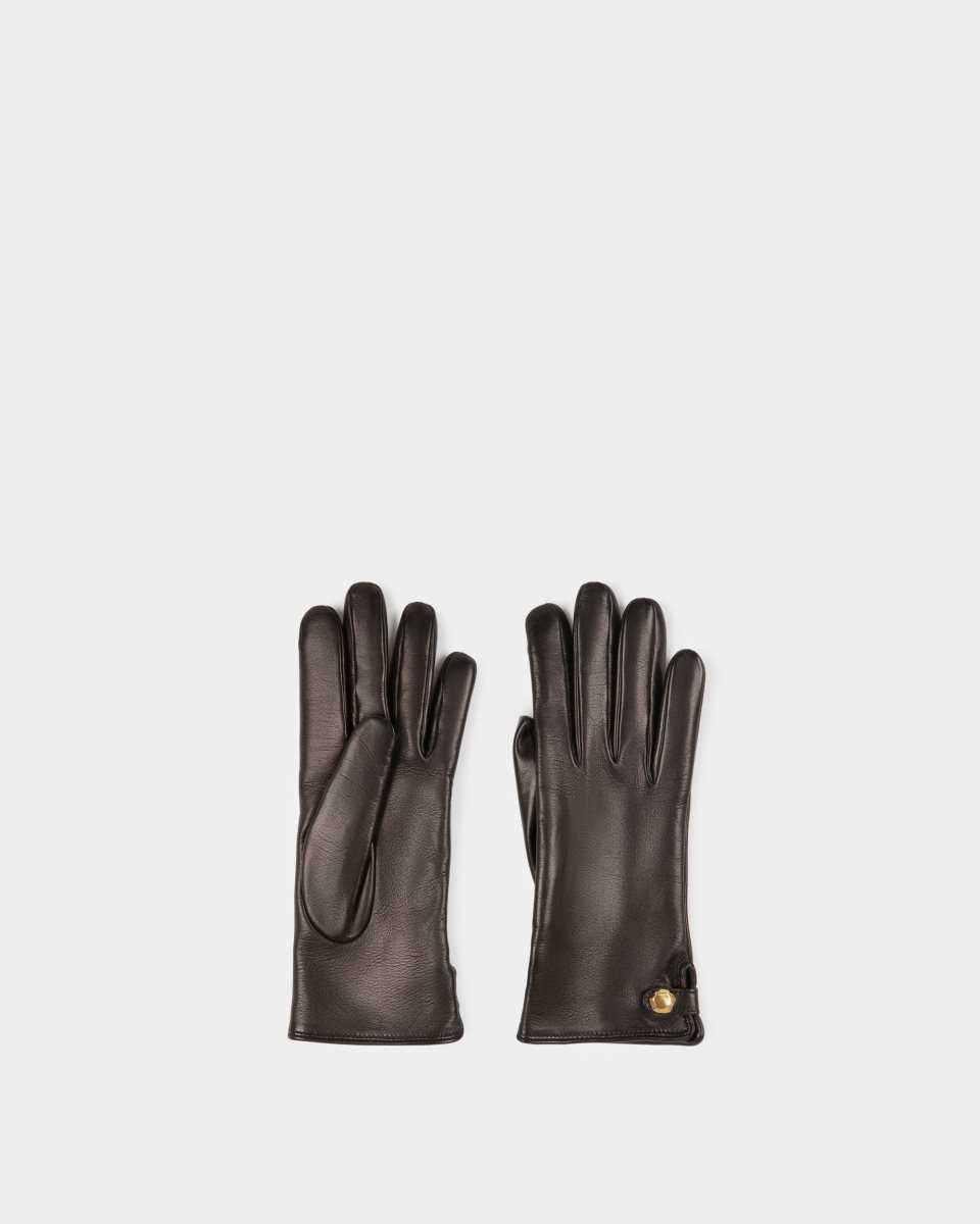 Bally Cotton Metal Detail Gloves Black | PXDGB1980