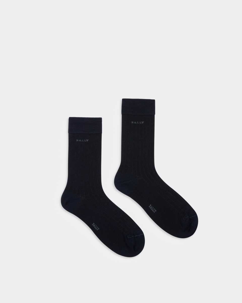 Bally Cotton Mix Socks Blue | MBEAJ0248