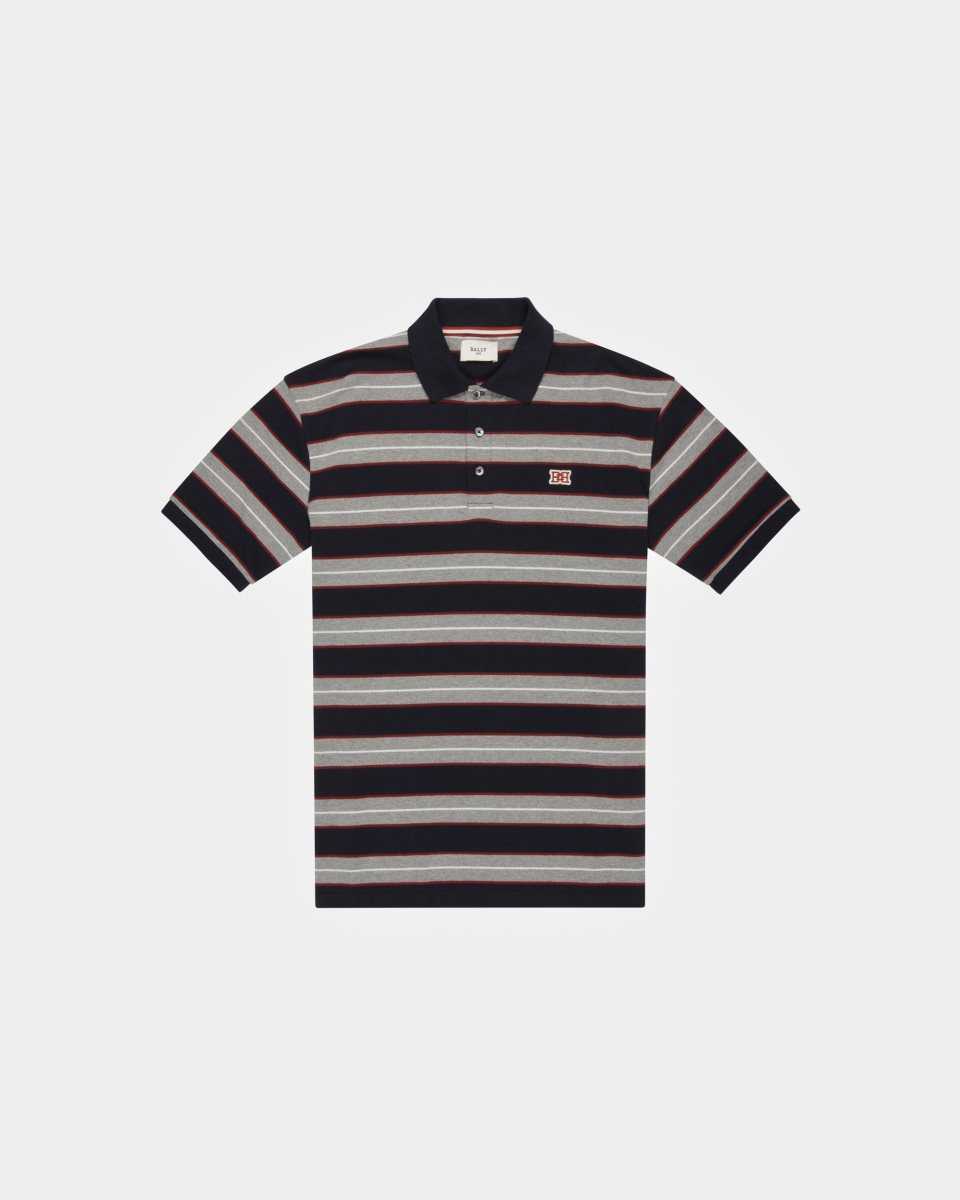 Bally Cotton Polo Shirt Blue | DTHCW7364