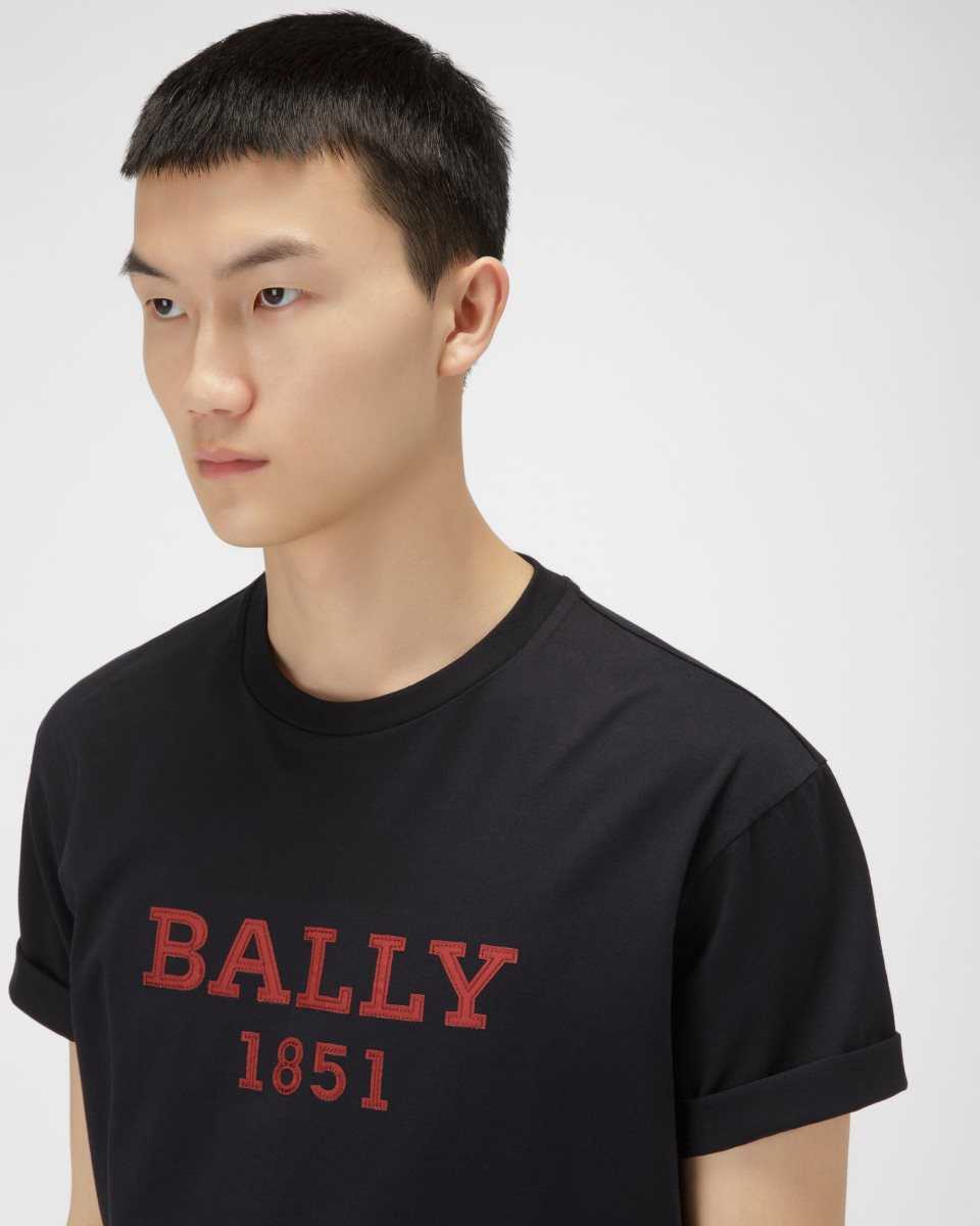 Bally Cotton T-Shirt Blue | LVRJS0563