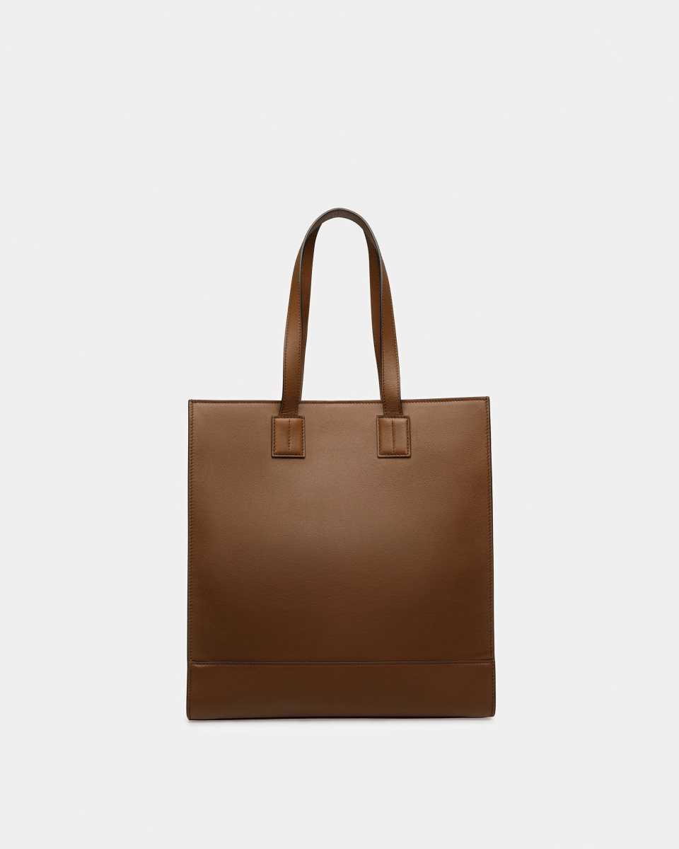 Bally Crystalia Leather Tote Brown | WTOJQ5238