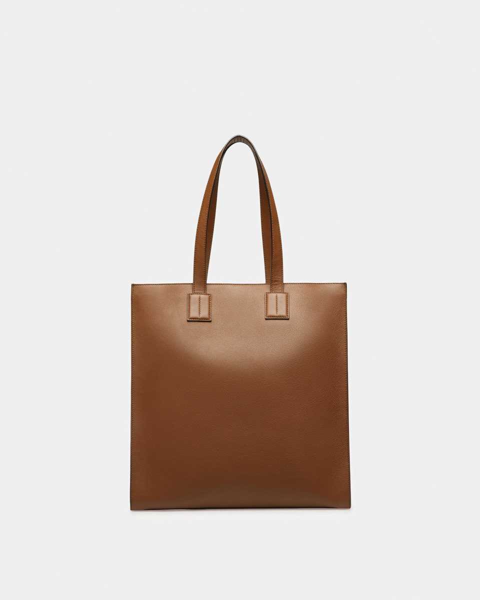 Bally Crystalia Leather Tote Brown | WTOJQ5238