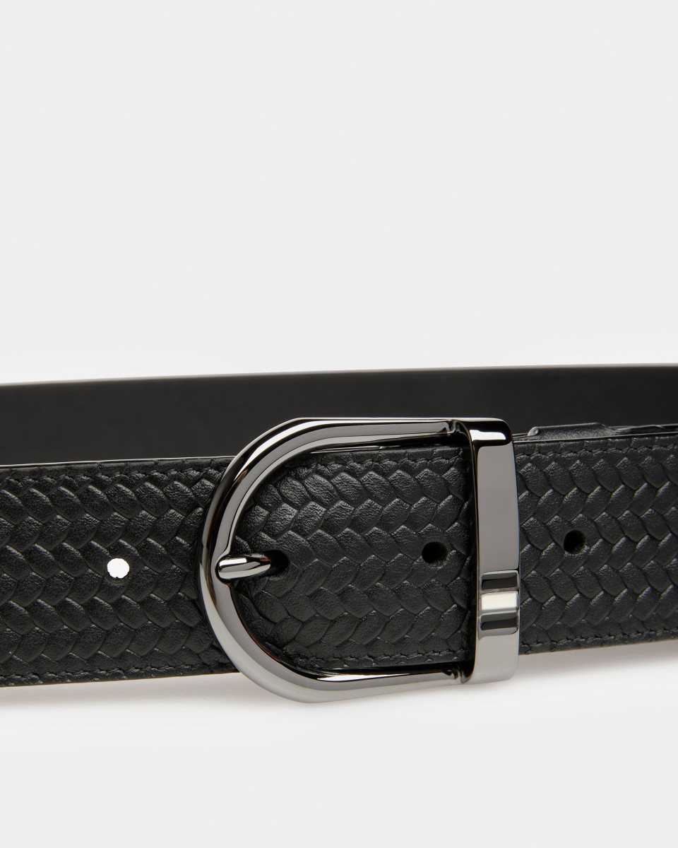 Bally Darkon Leather Belt Black | KJVGW1486