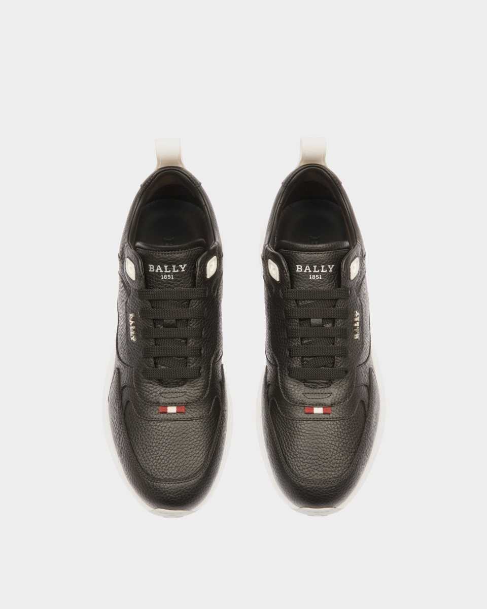 Bally Dave Leather Sneakers Black | EVUKR3819