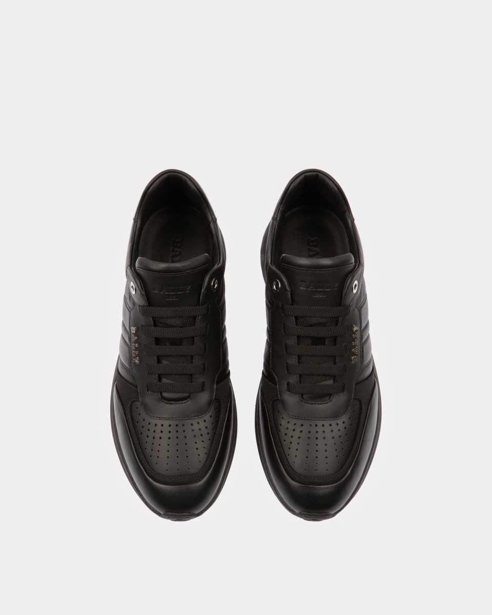 Bally Dessye Leather And Fabric Sneakers Black | IAYJG0248