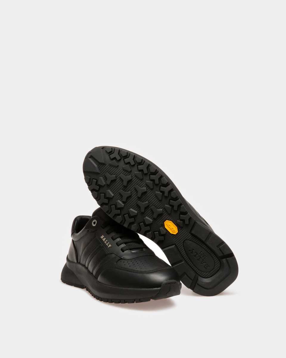 Bally Dessye Leather And Fabric Sneakers Black | IAYJG0248