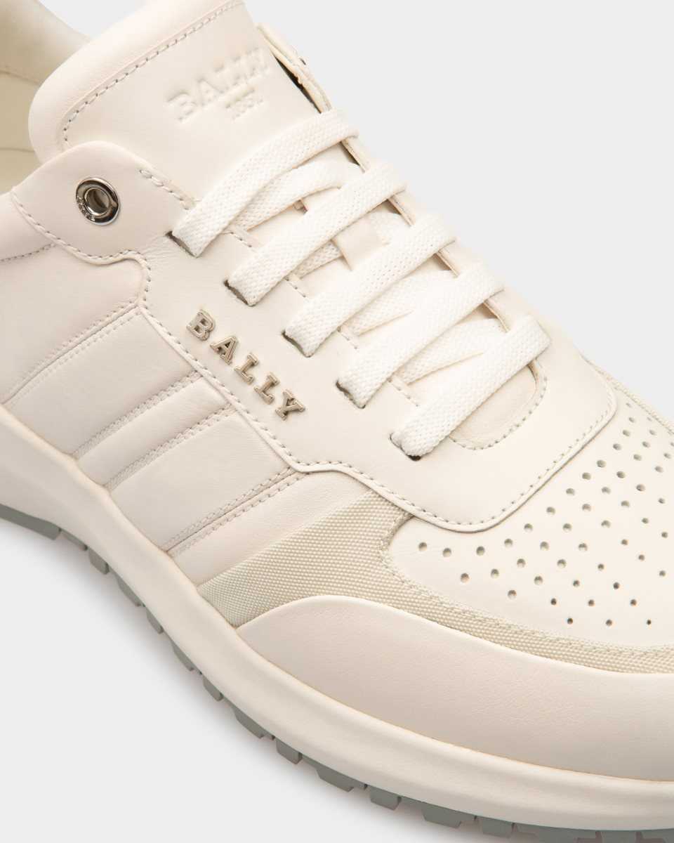 Bally Dessye Leather And Fabric Sneakers White | SNPGQ5180