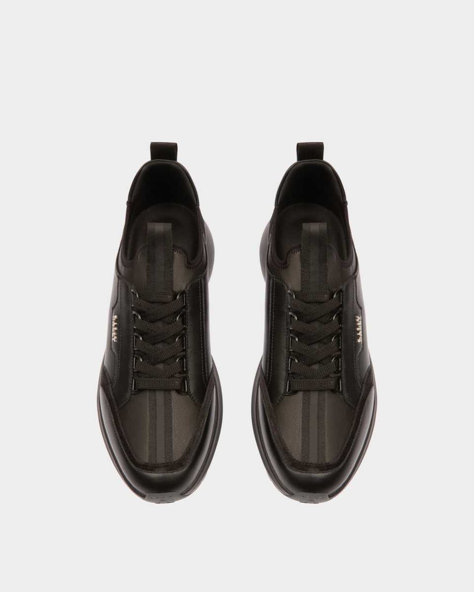 Bally Deven Leather Sneakers Black | MOBKV7915