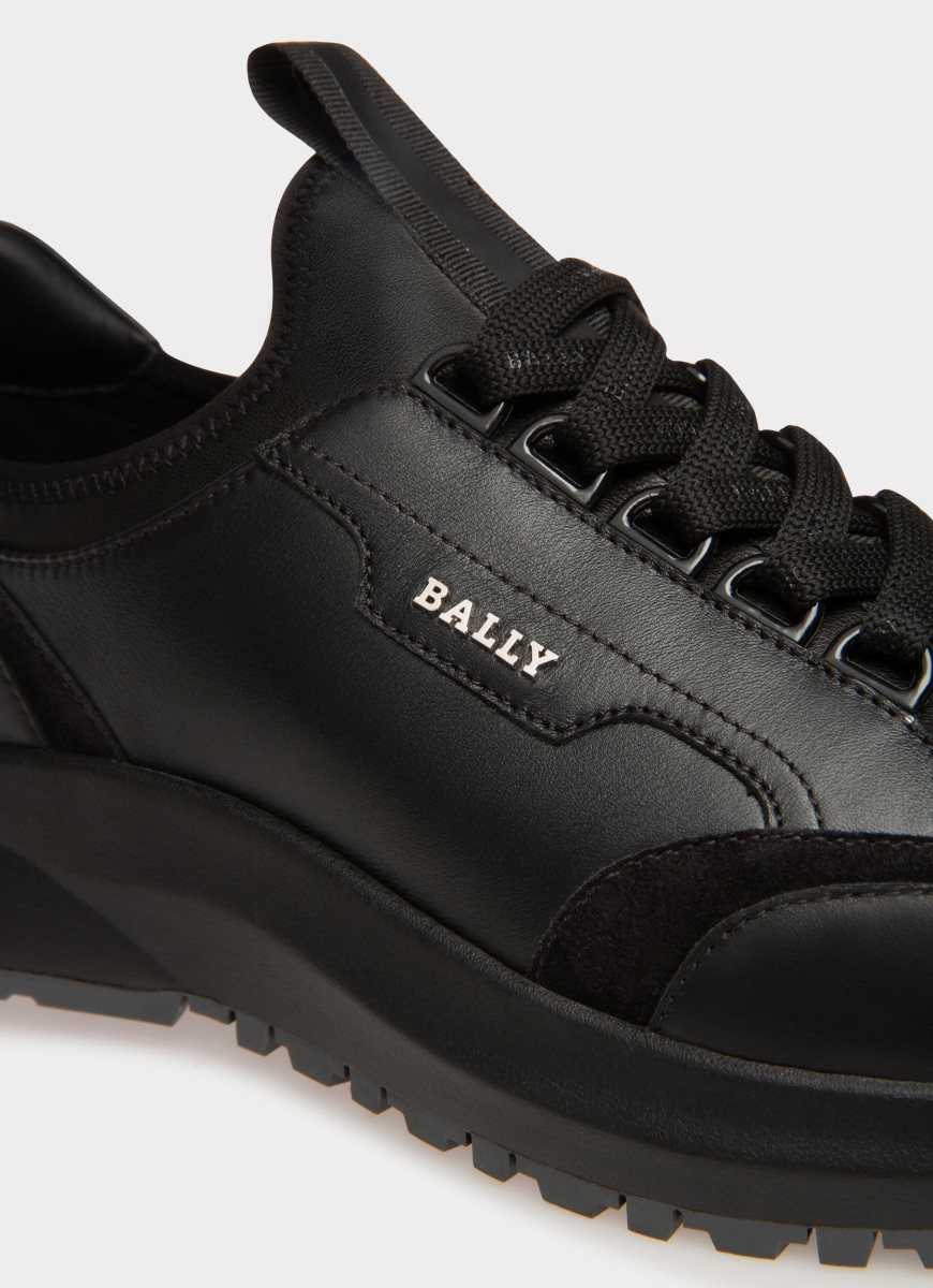 Bally Deven Leather Sneakers Black | MOBKV7915