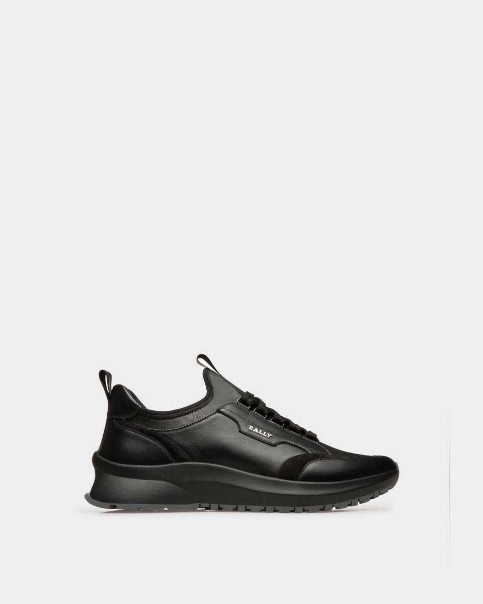 Bally Deven Leather Sneakers Black | MOBKV7915