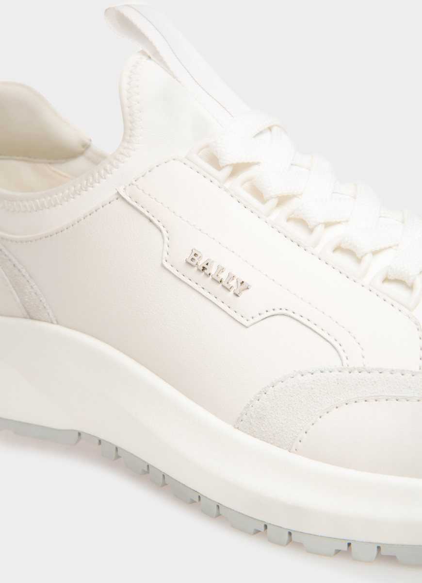 Bally Deven Leather Sneakers White | QVPJW6793