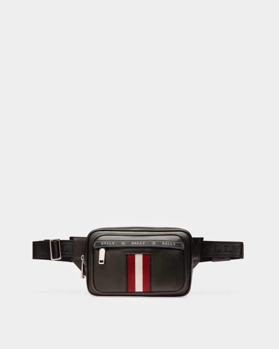 Bally Edoh Leather Crossbody Bag Black | AQVNP7209