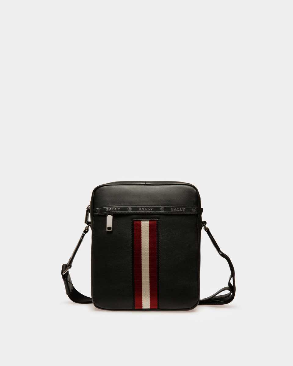 Bally Edoh Leather Crossbody Bag Black | AQVNP7209