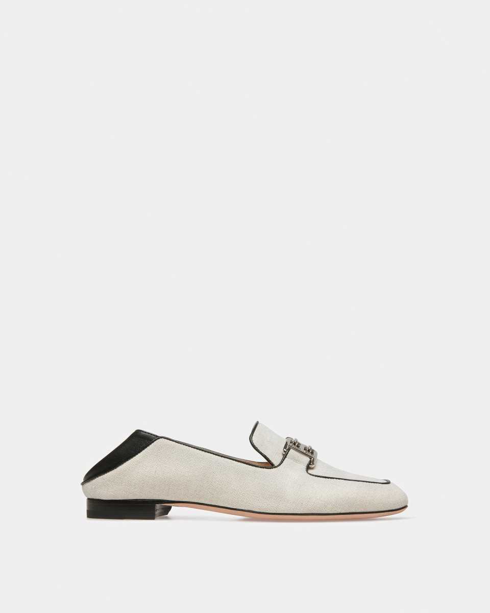 Bally Ellah Canvas And Leather Slippers Black | OPVNJ9520