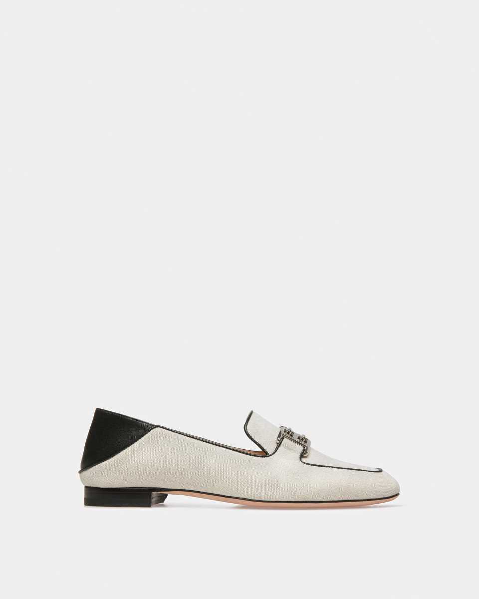 Bally Ellah Canvas And Leather Slippers Black | OPVNJ9520