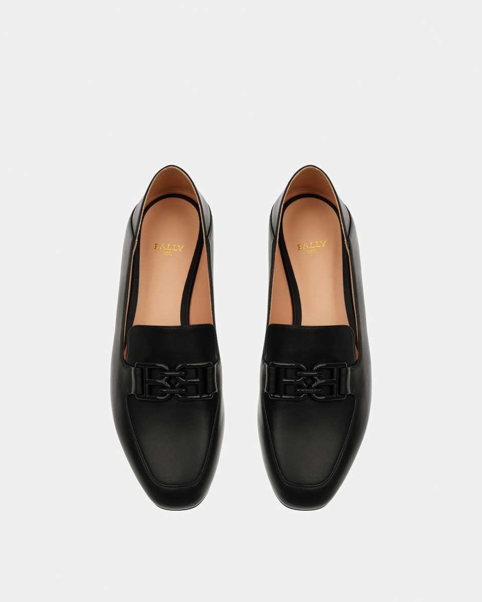 Bally Ellah Leather Loafers Black | YXGZT0973