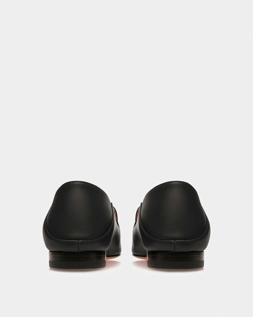 Bally Ellah Leather Loafers Black | YXGZT0973