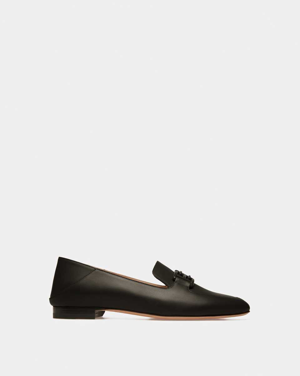 Bally Ellah Leather Loafers Black | YXGZT0973