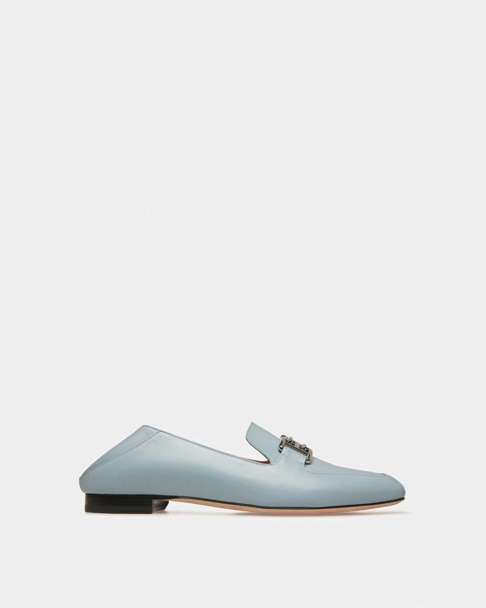 Bally Ellah Leather Loafers Blue | EBAHL7836