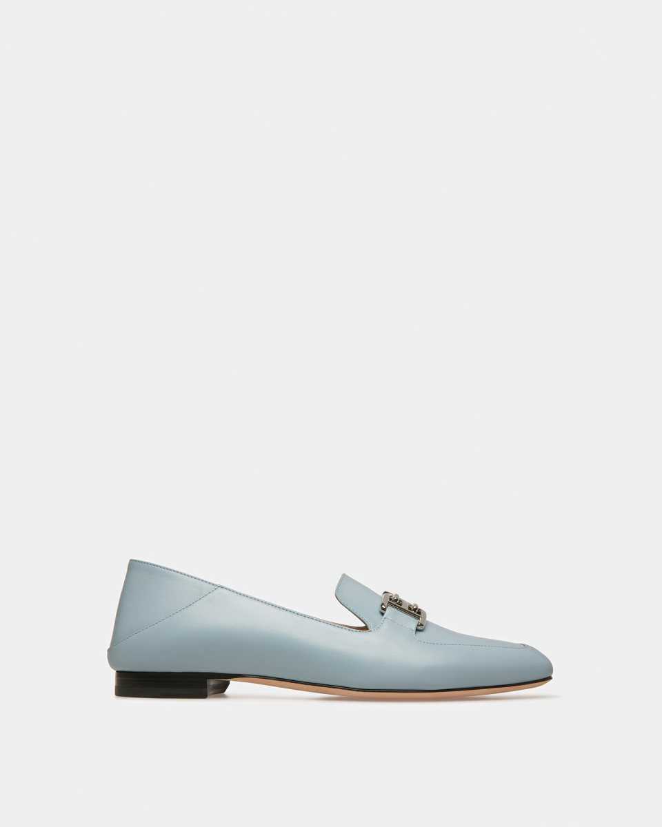 Bally Ellah Leather Loafers Blue | EBAHL7836