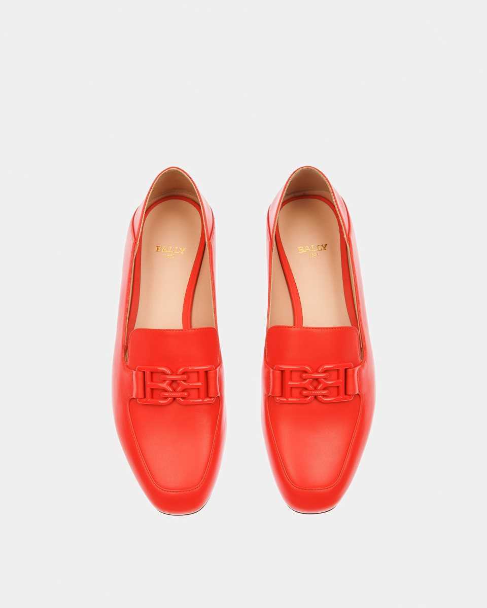 Bally Ellah Leather Slippers Orange | PRHGA5812