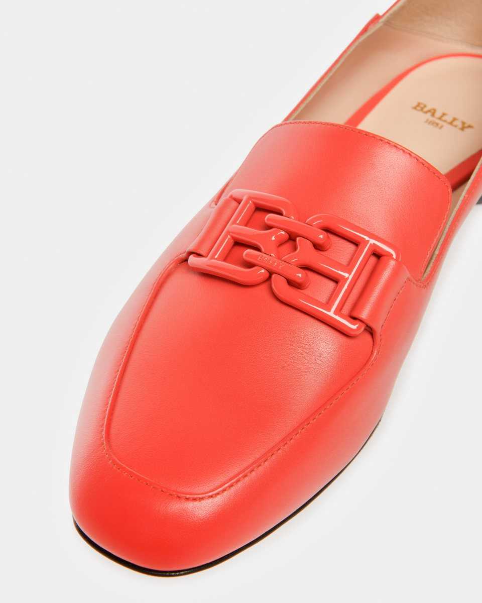 Bally Ellah Leather Slippers Orange | PRHGA5812