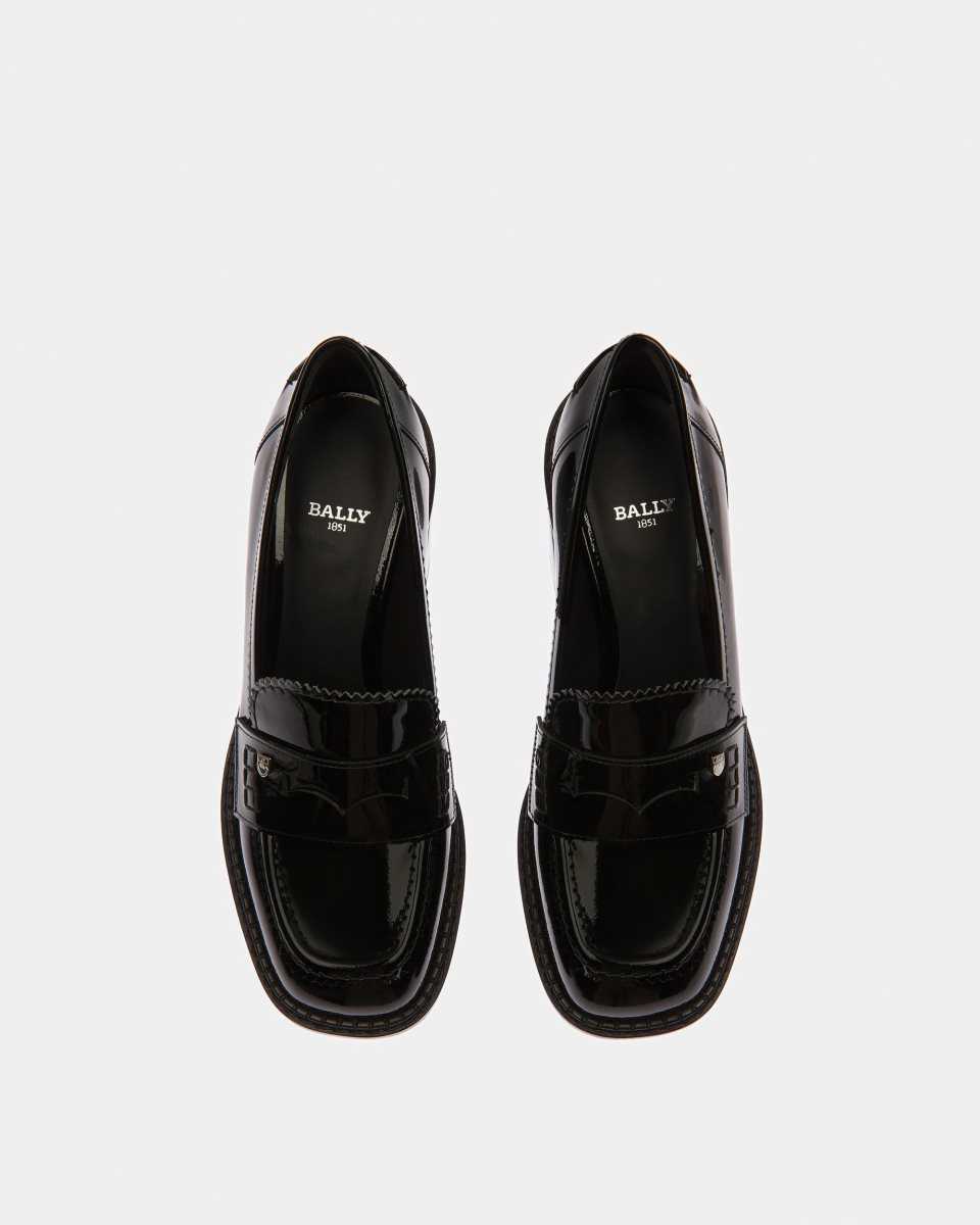 Bally Elly Leather Moccasins Black | IZHRN0347