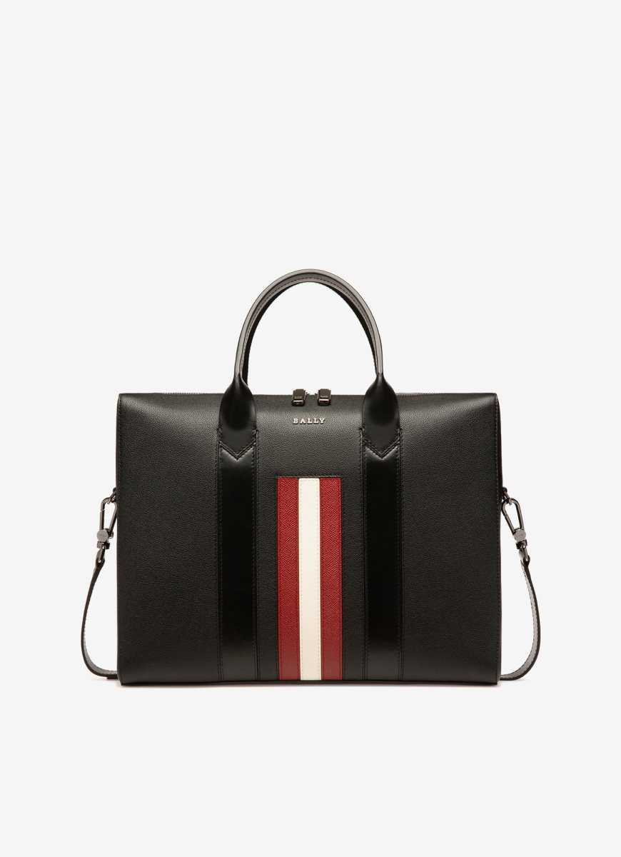 Bally Elter Leather Business Bag Black | PBUKZ2493