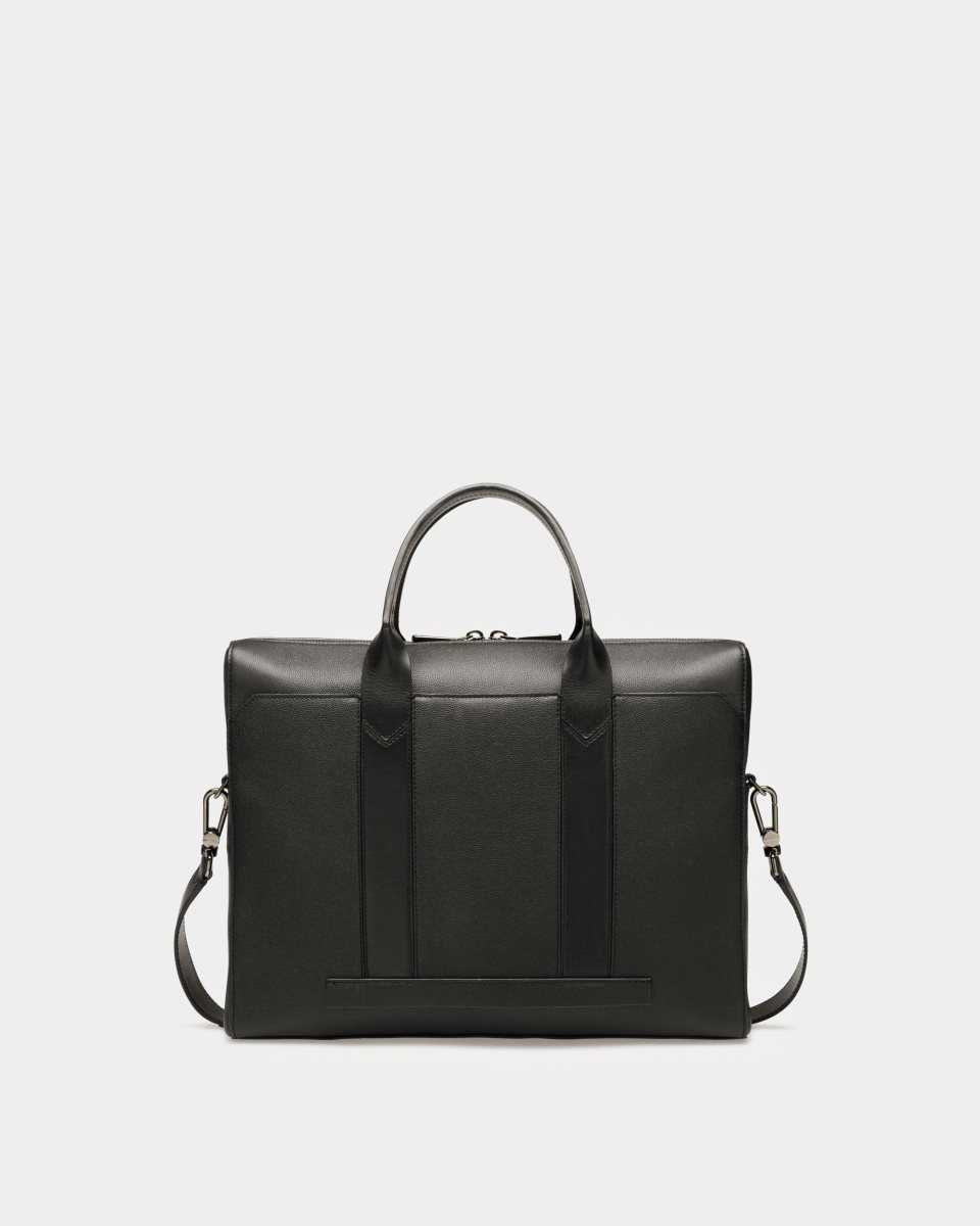 Bally Elter Leather Business Bag Black | PBUKZ2493