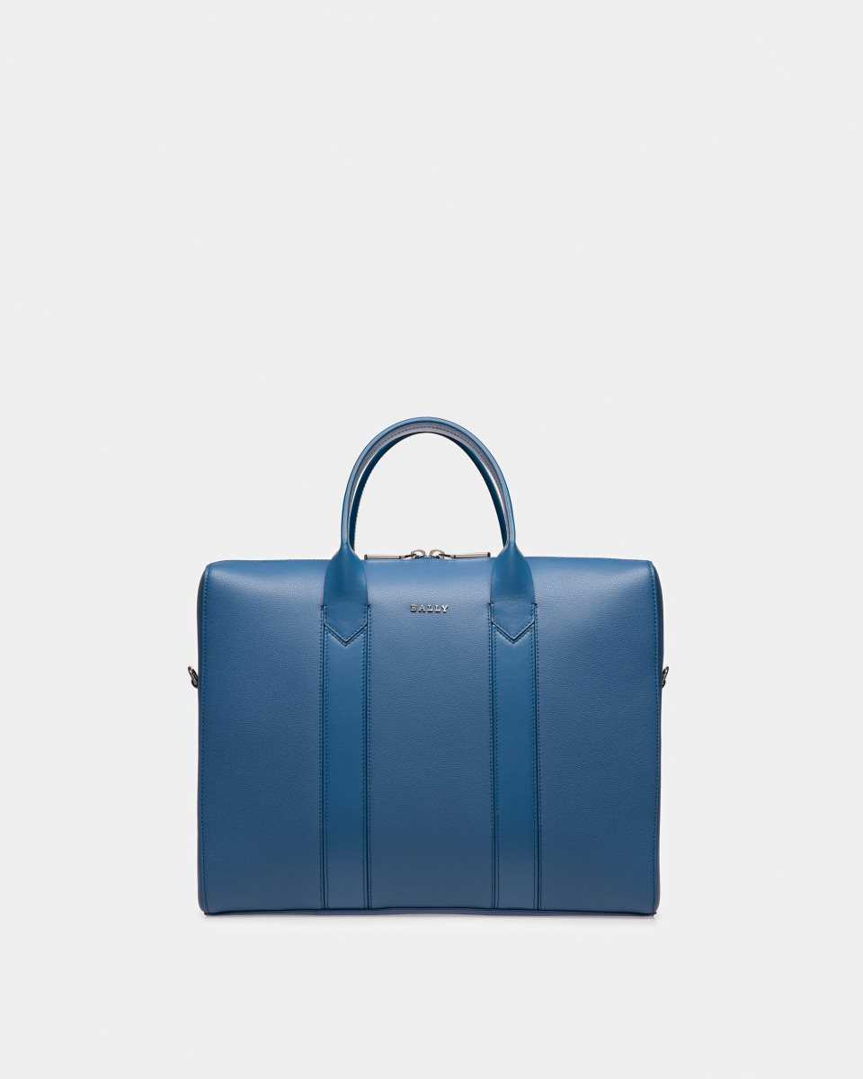 Bally Elter Leather Business Bag Green | VIODF9174