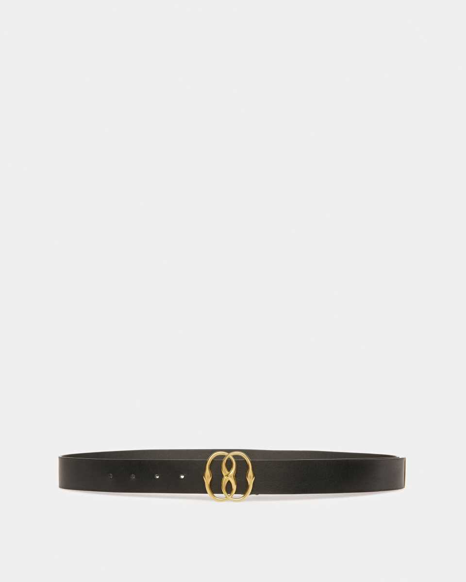 Bally Emblem Leather 25mm Belt Black | WOKGD1082