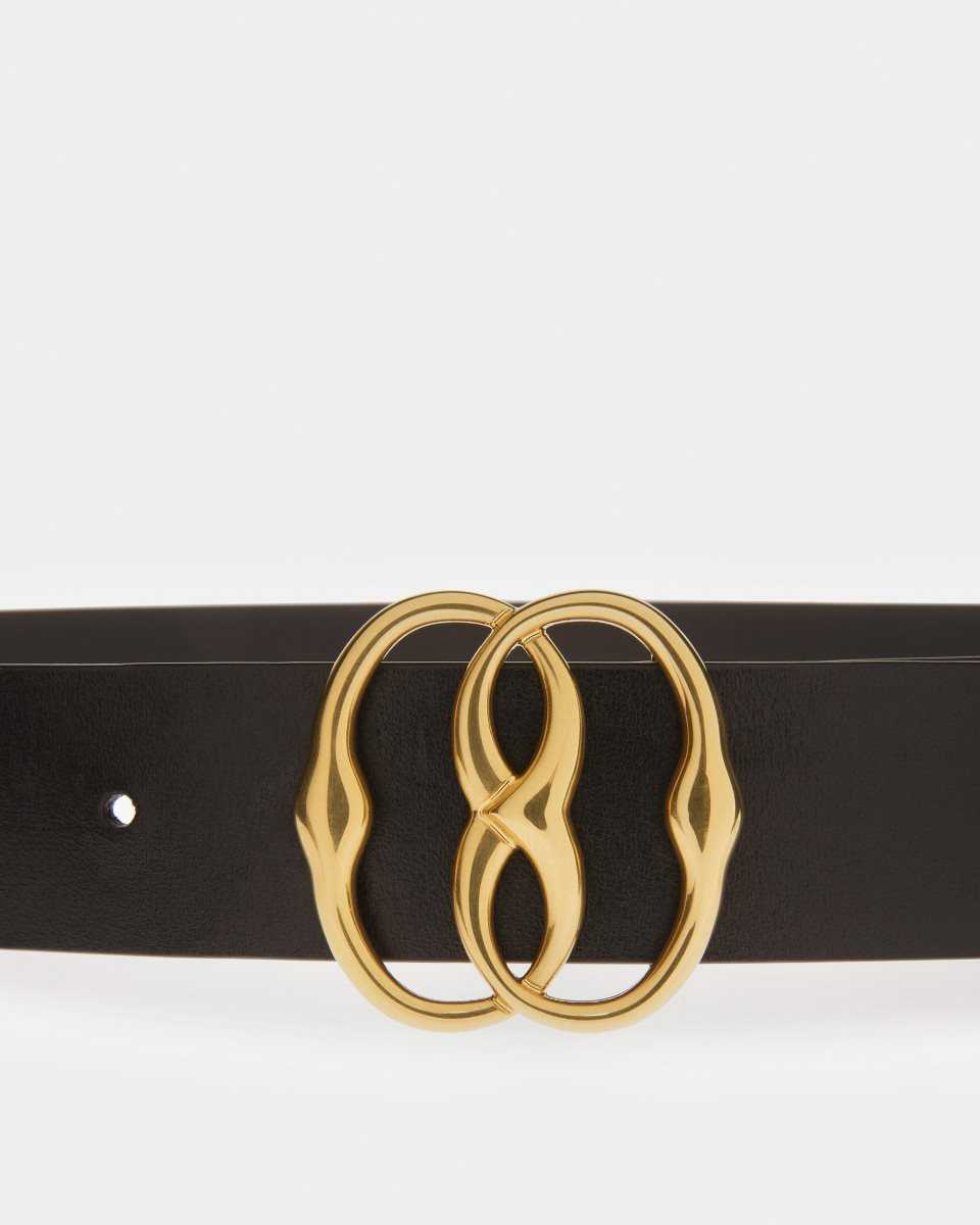 Bally Emblem Leather 35mm Belt Black | KNWOA7042