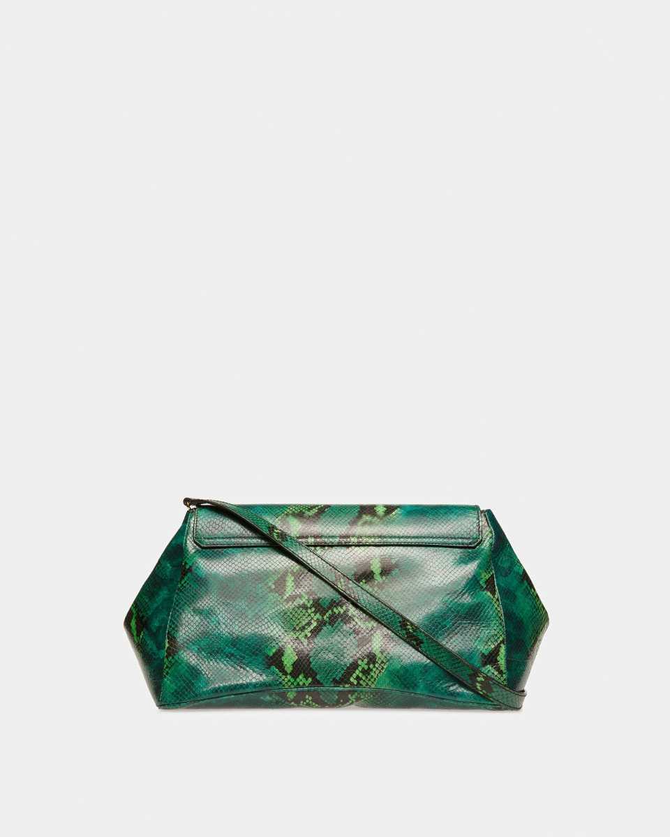 Bally Emblem Maxi Clutch Green | PIGFL8241