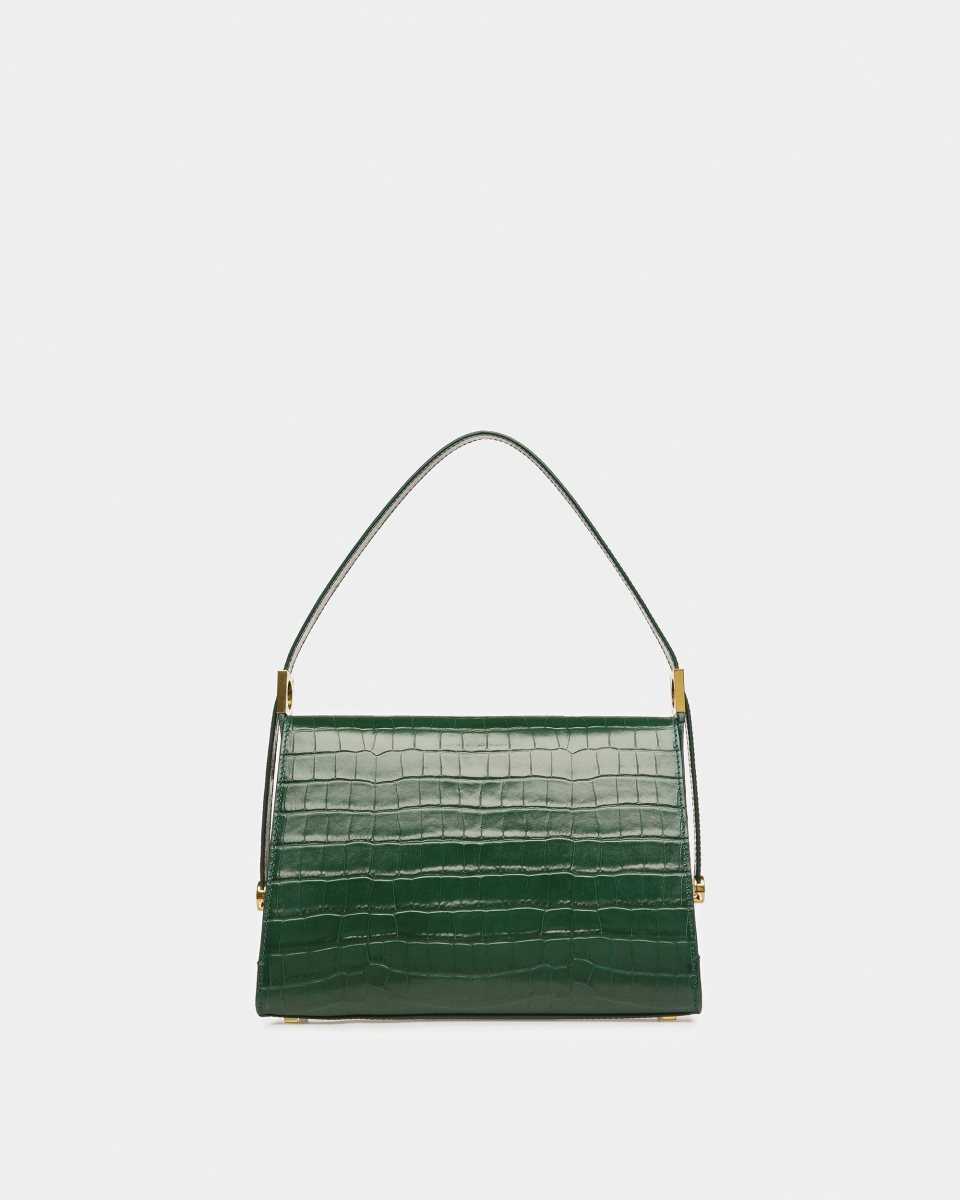 Bally Emblem Shoulder Bag Green | TGYVH2086