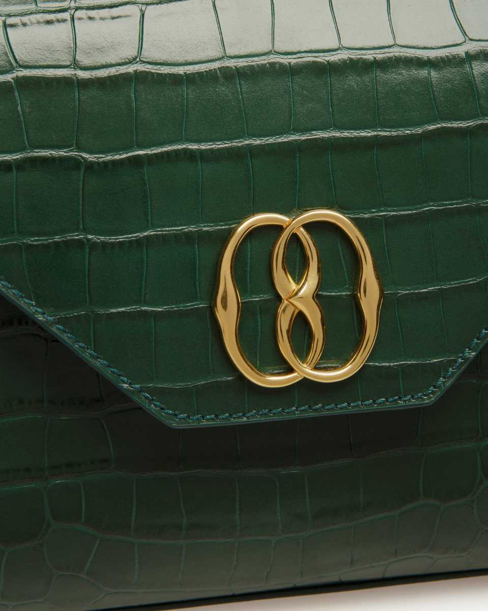 Bally Emblem Shoulder Bag Green | TGYVH2086