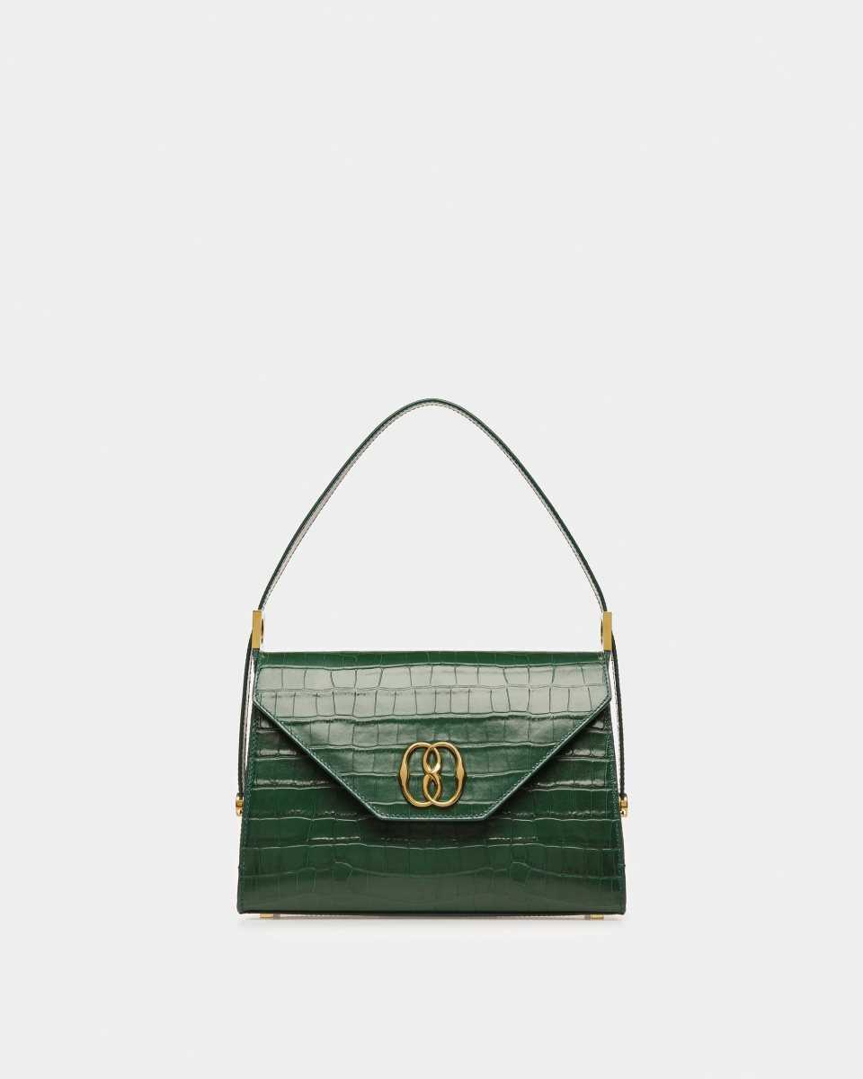 Bally Emblem Shoulder Bag Green | TGYVH2086